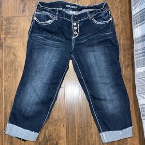 Maurice’s denim capri jeans dark wash